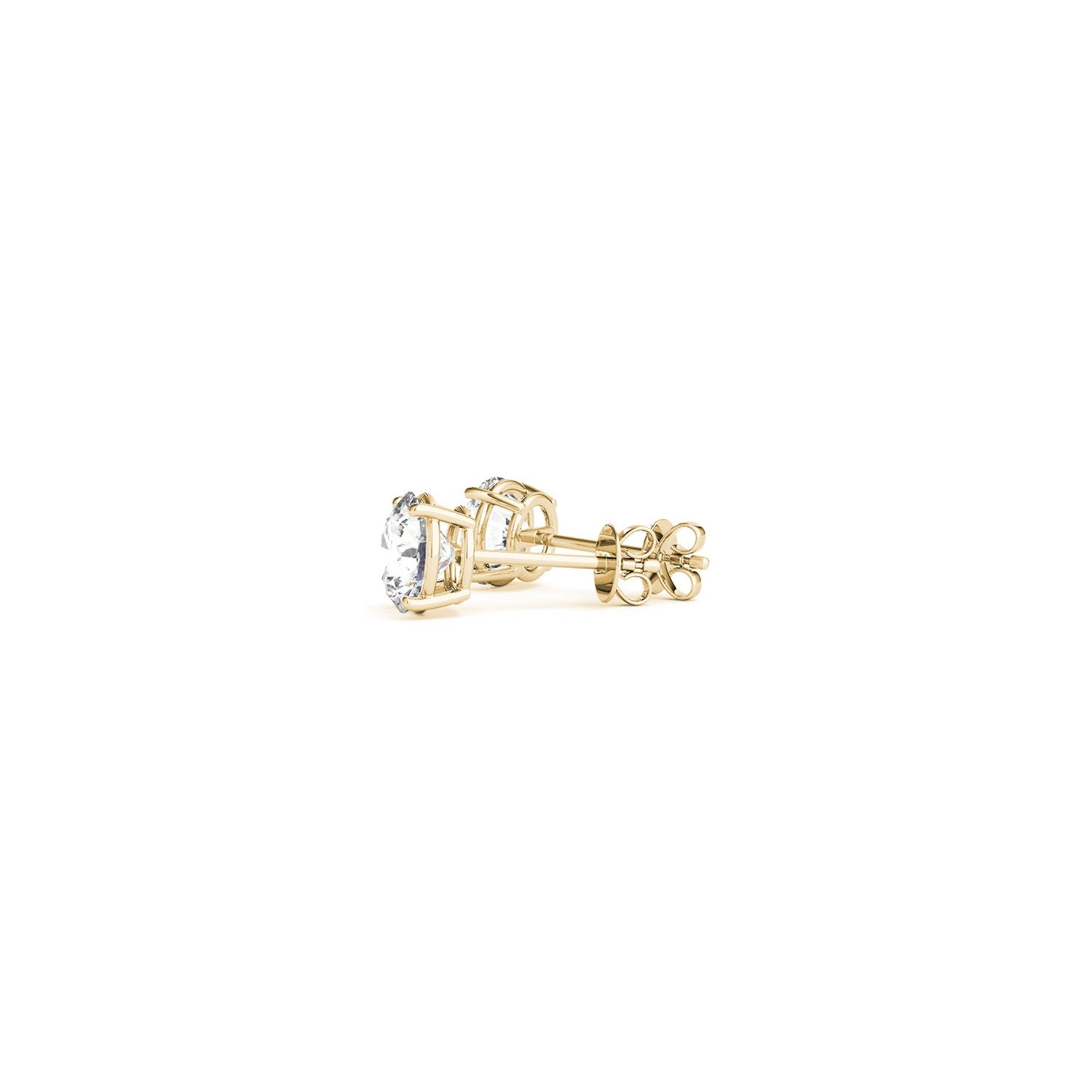 1 cttw Certified IGI Lab Grown Round Diamond Earrings 14k Yellow Gold (G/VS2)