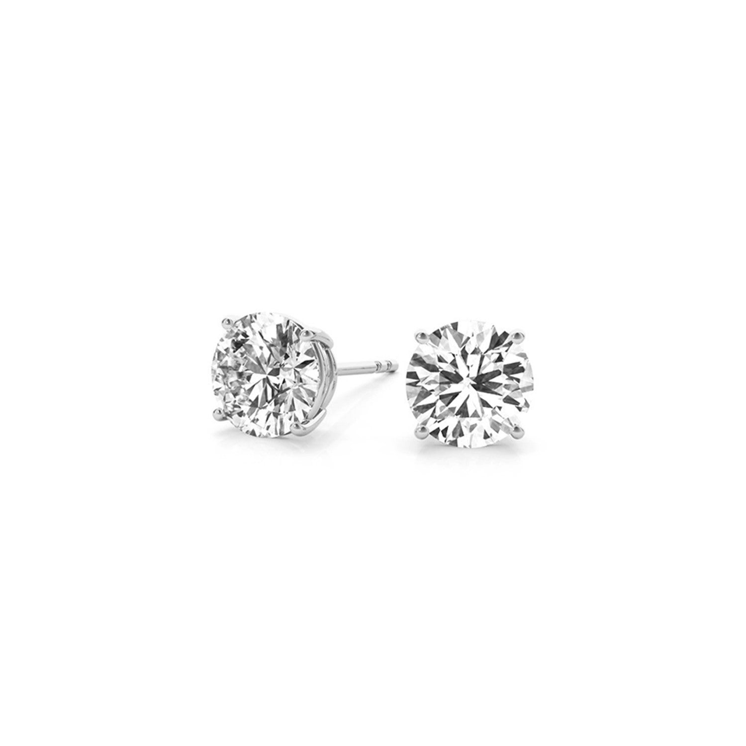 3 cttw Certified IGI Lab Grown Round Diamond Stud Earrings 14k White Gold(G/VS2)