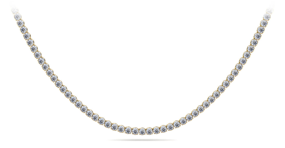 4.98 cttw Timeless Dreams Riviera Diamond Tennis Necklace 14K Yellow Gold